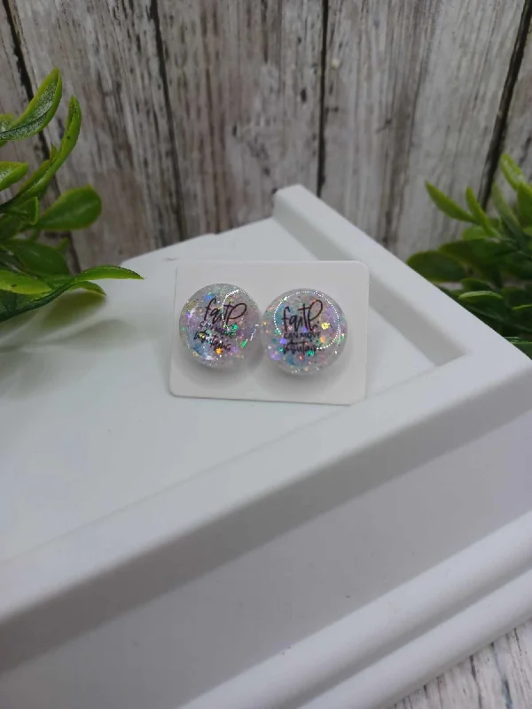 Faith can Move Mountains Glitter Earrings