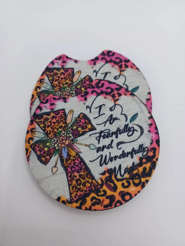 Christmas Jolly Time Fearfully & Wonderfully Made Car Coaster Set