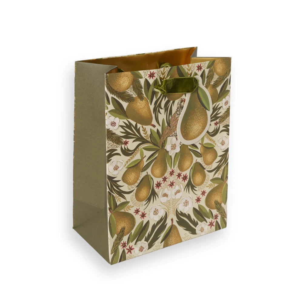 Christmas Winter Forest Walks Festive Pear Medium Christmas Gift Bag