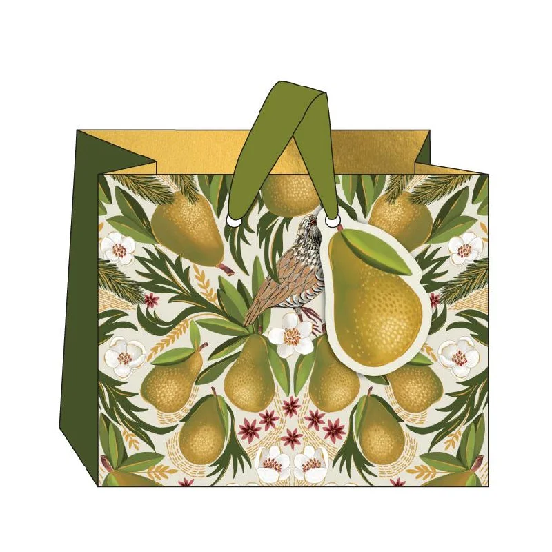 Christmas Gift Packing Station Festive Pear Medium Christmas Landscape  Gift Bag