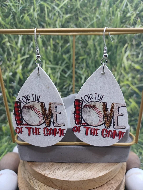 Christmas Midnight Fun For the Love of the Game Baseball Earrings