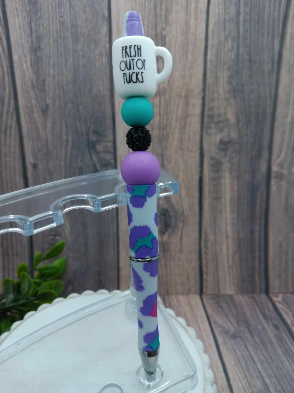 Christmas Tree Fresh out of F*cks Beaded Ink Pen