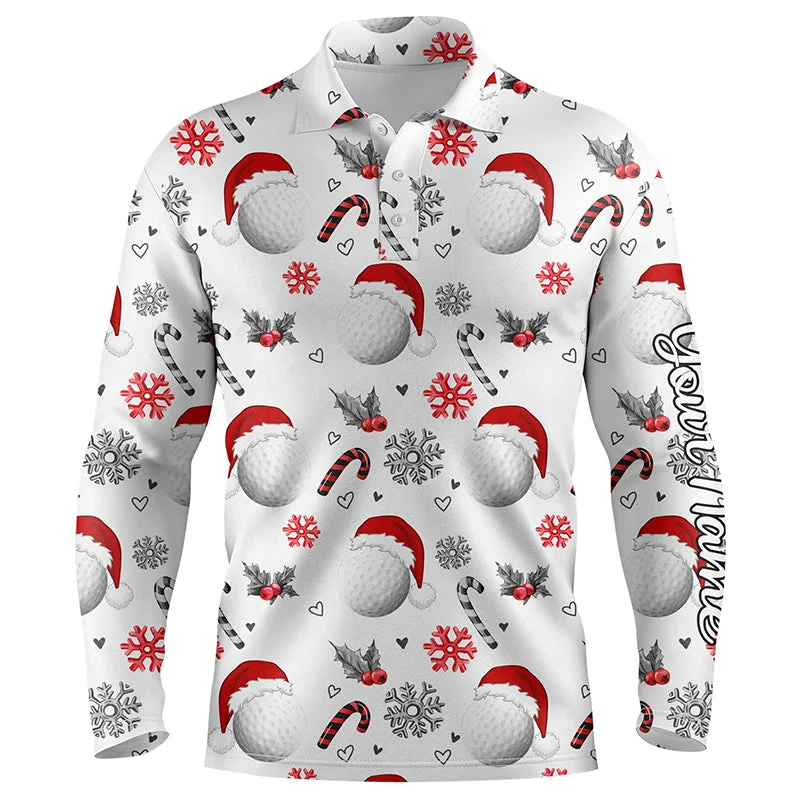 Christmas Festive Festivities Funny Christmas golf ball pattern shirts custom mens christmas golf shirt, Xmas golf tops for men NQS6820 Christmas Festive Festivities Funny Christmas golf ball pattern shirts custom mens christmas golf shirt, Xmas golf tops for men NQS6820