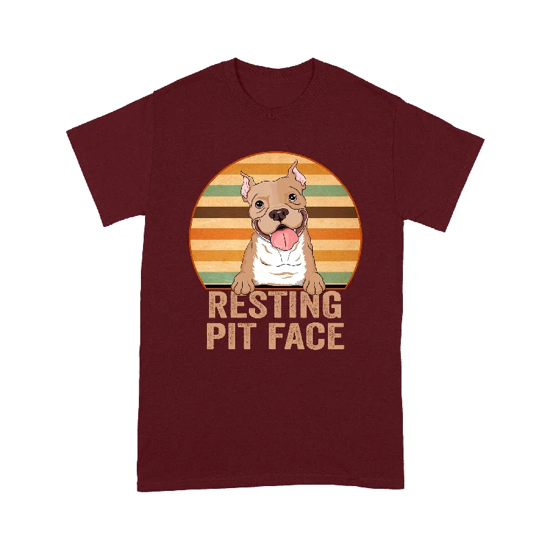 Funny Dog Lover T-shirt - Resting Pit Face 2D T-shirt - Pitbull Lover Shirt, Gift for Pitbull Owner, Dog Mom, Dog Dad, Dog Lover Tee - JTSD131 A02M01 Funny Dog Lover T-shirt - Resting Pit Face 2D T-shirt - Pitbull Lover Shirt, Gift for Pitbull Owner, Dog Mom, Dog Dad, Dog Lover Tee - JTSD131 A02M01