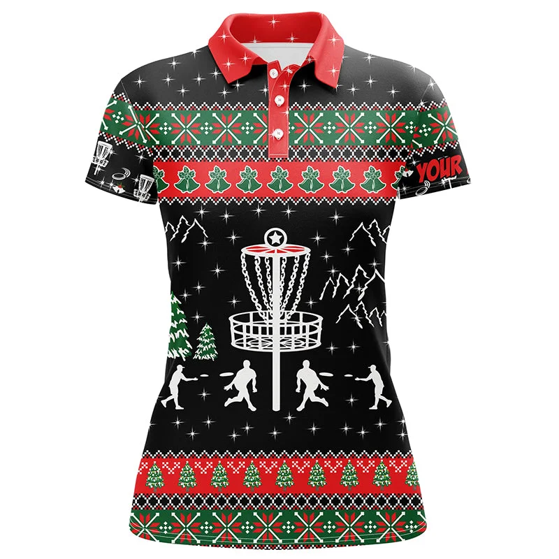 Funny ugly Christmas Womens golf polo shirt custom disc golf apparel frisbee golf shirt for ladies NQS6643 Funny ugly Christmas Womens golf polo shirt custom disc golf apparel frisbee golf shirt for ladies NQS6643