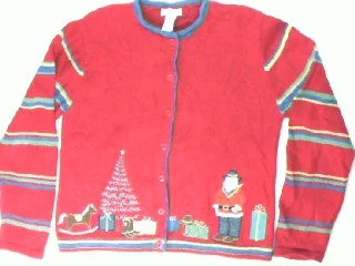 Christmas Spirit Giddy Up Santa- Small Christmas Sweater
