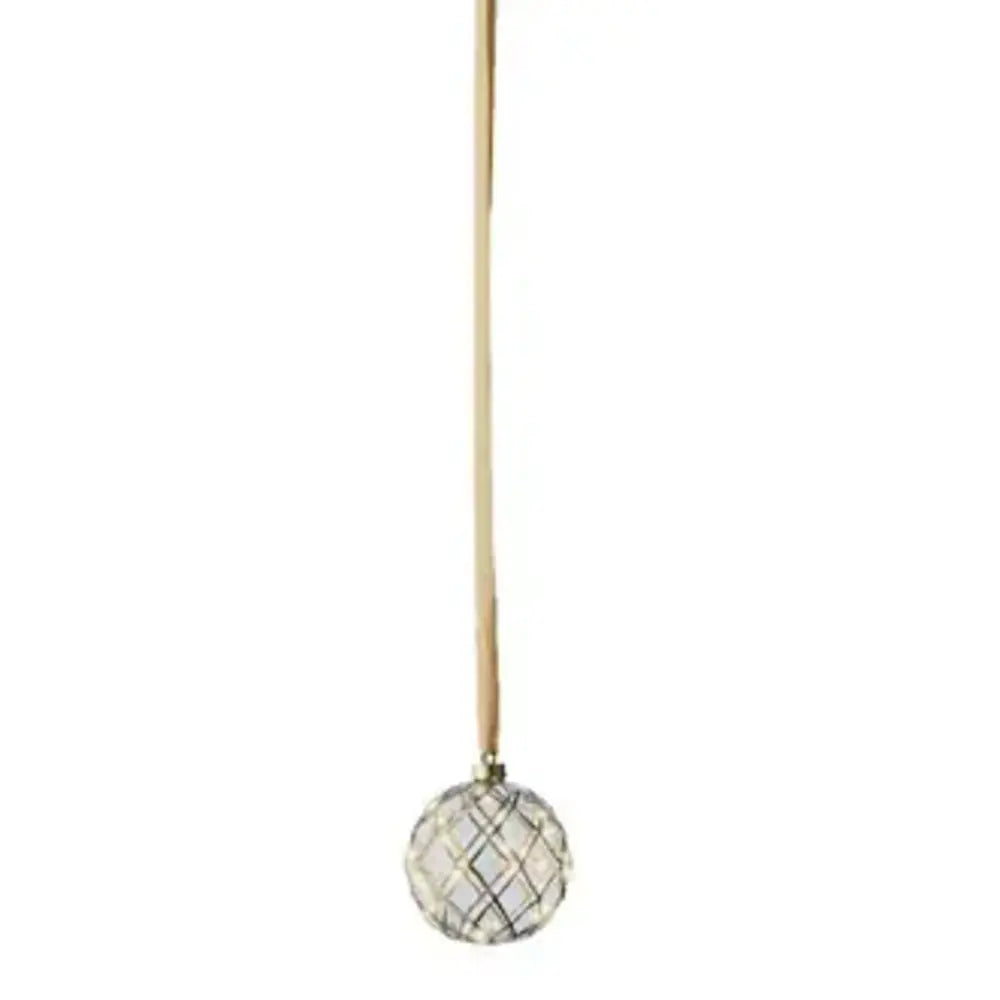 Christmas Magic Glass Bauble with Micro LED Lights 14cm