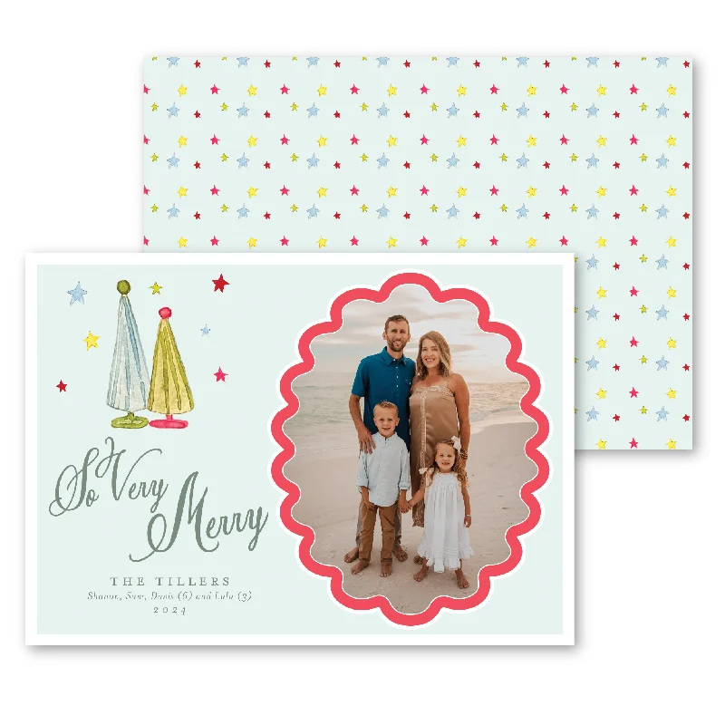 Holiday Fun 'Glass Tree' Holiday Card | Horizontal