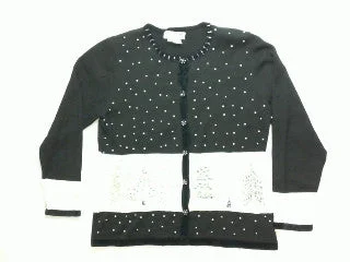 Christmas Family Holiday Movie Night Glistening Trees-Medium Christmas Sweater