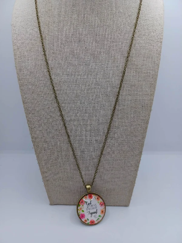 Christmas Family Traditions God is For Us Who Can Be Against Us Necklace