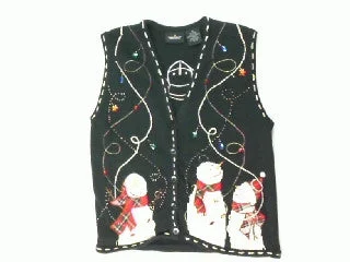 Christmas Festive Night Lights Golden Rope Jewels-X Small Christmas Sweater