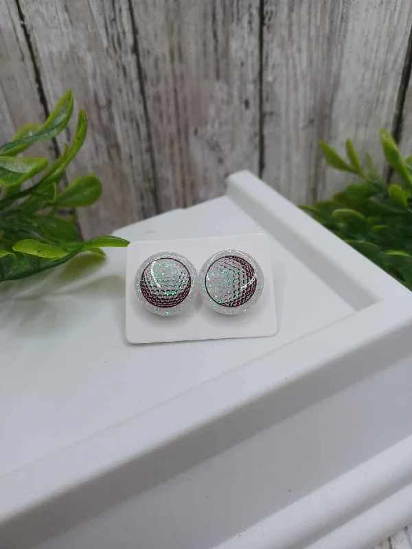 Golf Glitter Earrings