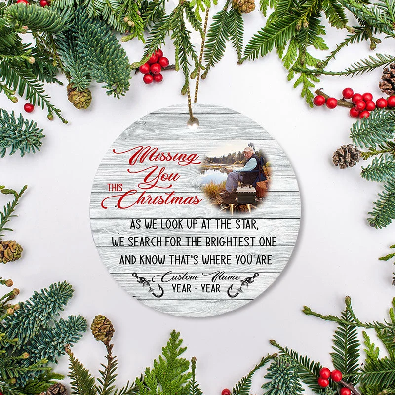 Gone Fishing Memorial Ornament Christmas Fishing In Heaven Ornament Sympathy Gift For Loss Of Dad ODT94 Gone Fishing Memorial Ornament Christmas Fishing In Heaven Ornament Sympathy Gift For Loss Of Dad ODT94