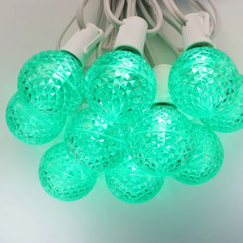 Christmas Candles G50 Green LED  Bulbs E17 Bases (SMD) (10 Pack)