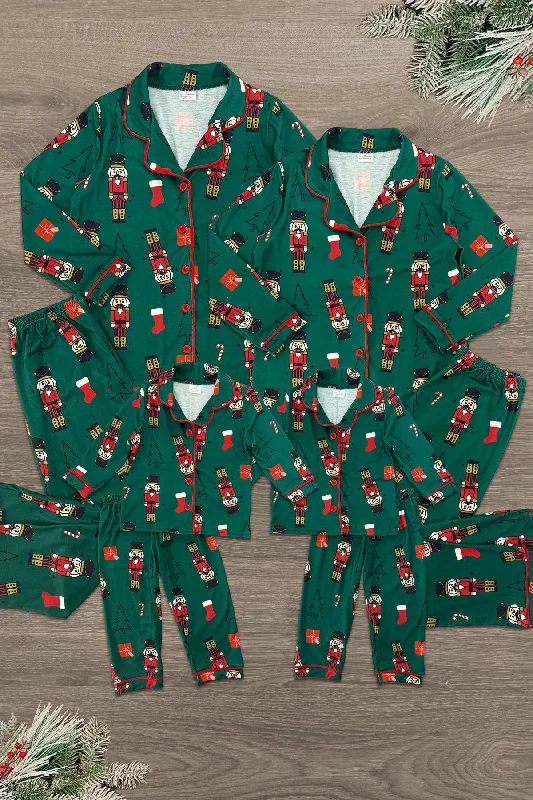 Green Nutcracker Family Pajamas