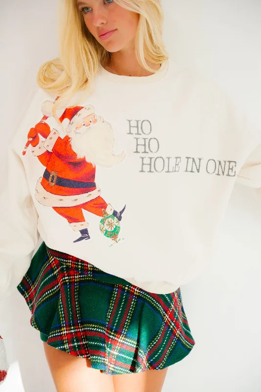 Christmas Pine Tree HO HO HOLE IN ONE PULLOVER