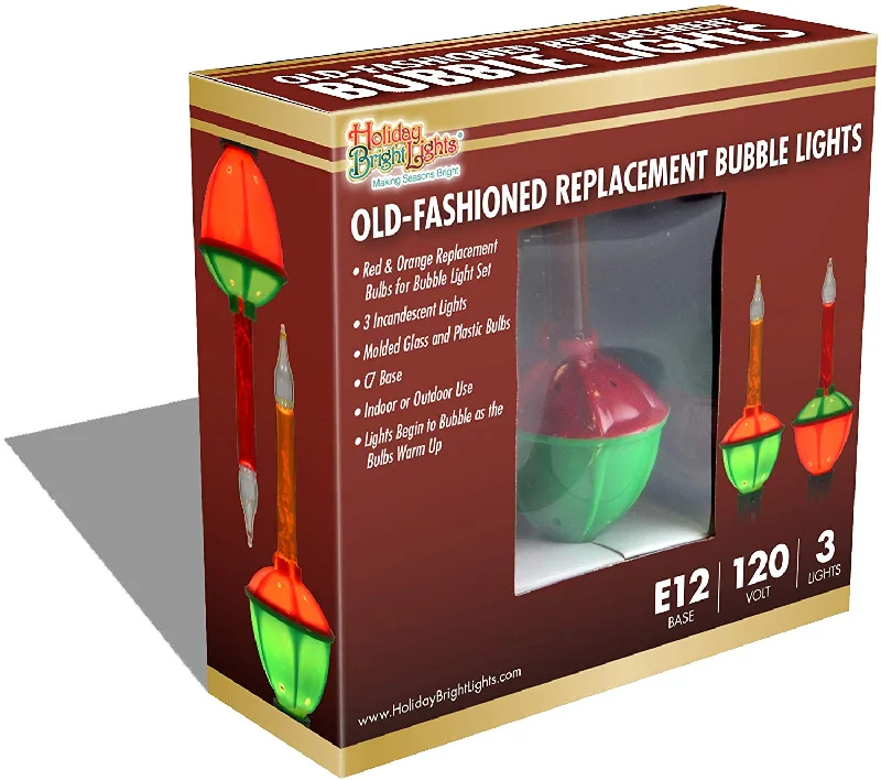 Christmas Stocking Stuffers Bubble Light Replacement 3 Pk