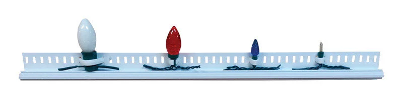 Christmas Candles Holiday Light Rail  Christmas  Light Hanging Kit  White  Plastic  1 pk