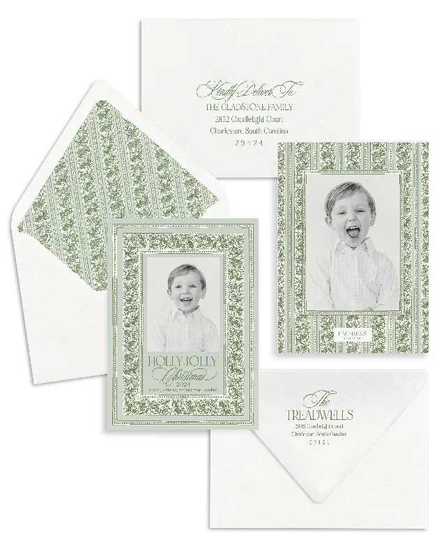Christmas Snowflake Magic Holly Jolly Christmas Card
