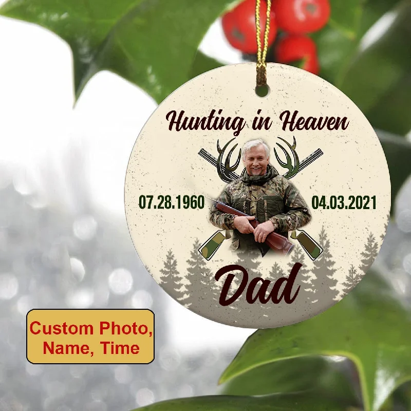 Hunting in Heaven personalized memorial ornament Christmas in memory remembrance loss of Hunters NOM247 Hunting in Heaven personalized memorial ornament Christmas in memory remembrance loss of Hunters NOM247