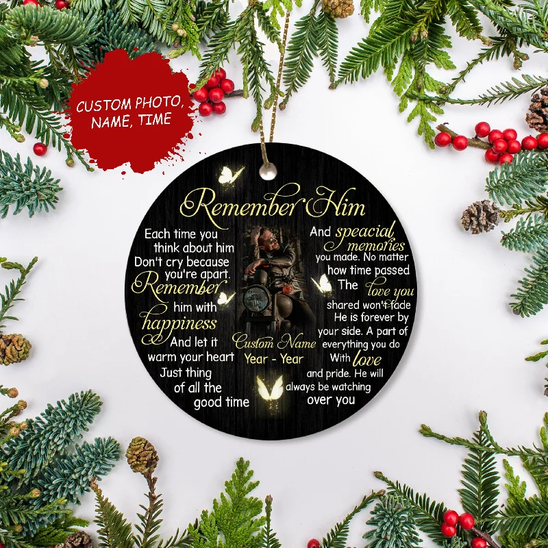 In Memory Christmas Ornament Personalized Motorcycle Remembrance Gift For Loss Of Biker In Heaven ODT34 In Memory Christmas Ornament Personalized Motorcycle Remembrance Gift For Loss Of Biker In Heaven ODT34