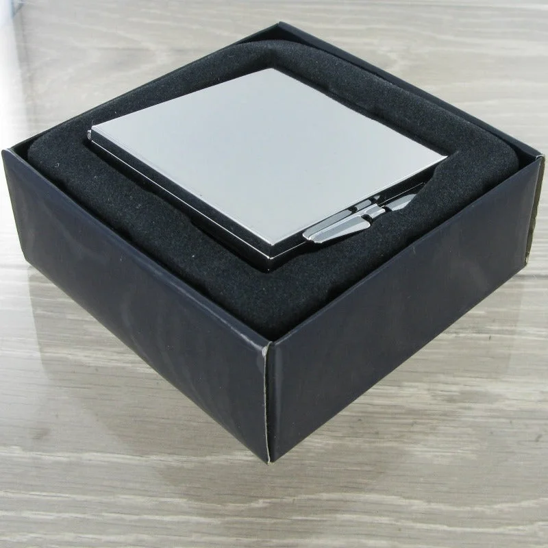 Christmas Wonderland Ladies Mirror Square Silver Plated