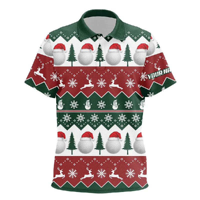 Golf Santa Merry Christmas Tree Snow Kids Polo Shirt Customized Christmas Golf Gifts For Kid LDT0459 Golf Santa Merry Christmas Tree Snow Kids Polo Shirt Customized Christmas Golf Gifts For Kid LDT0459