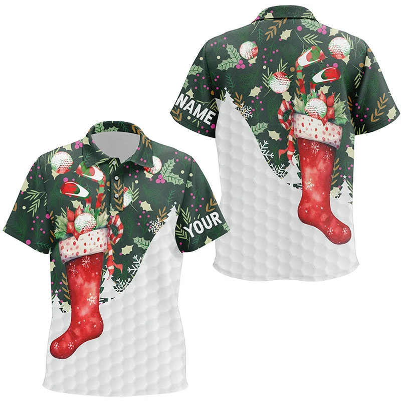Christmas Sock With Golf Balls Unisex Kids Golf Tops Christmas Golf Shirts For Kid Golf Gifts LDT0475 Christmas Sock With Golf Balls Unisex Kids Golf Tops Christmas Golf Shirts For Kid Golf Gifts LDT0475