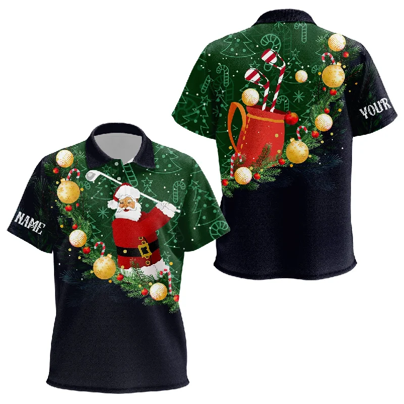 Santa Playing Golf Navy Unisex Kids Polo Shirts Christmas Golf Shirts For Kid Best Golf Gifts LDT0478 Santa Playing Golf Navy Unisex Kids Polo Shirts Christmas Golf Shirts For Kid Best Golf Gifts LDT0478