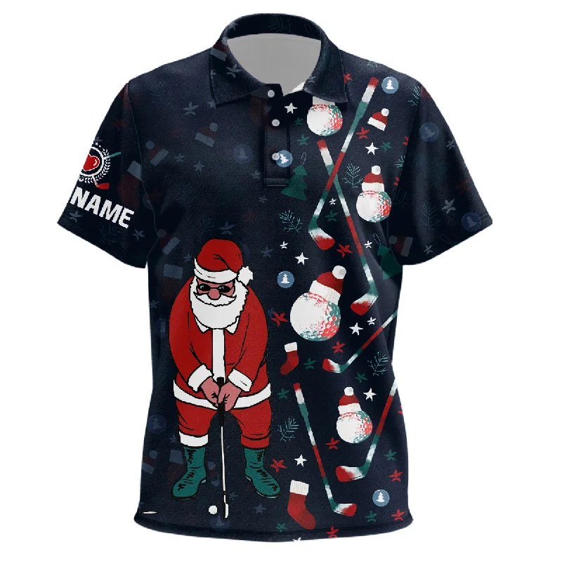 Christmas Golf Pattern Navy Kids Polo Shirts Santa Playing Golf Tops For Kid Christmas Golf Gifts LDT0578 Christmas Golf Pattern Navy Kids Polo Shirts Santa Playing Golf Tops For Kid Christmas Golf Gifts LDT0578