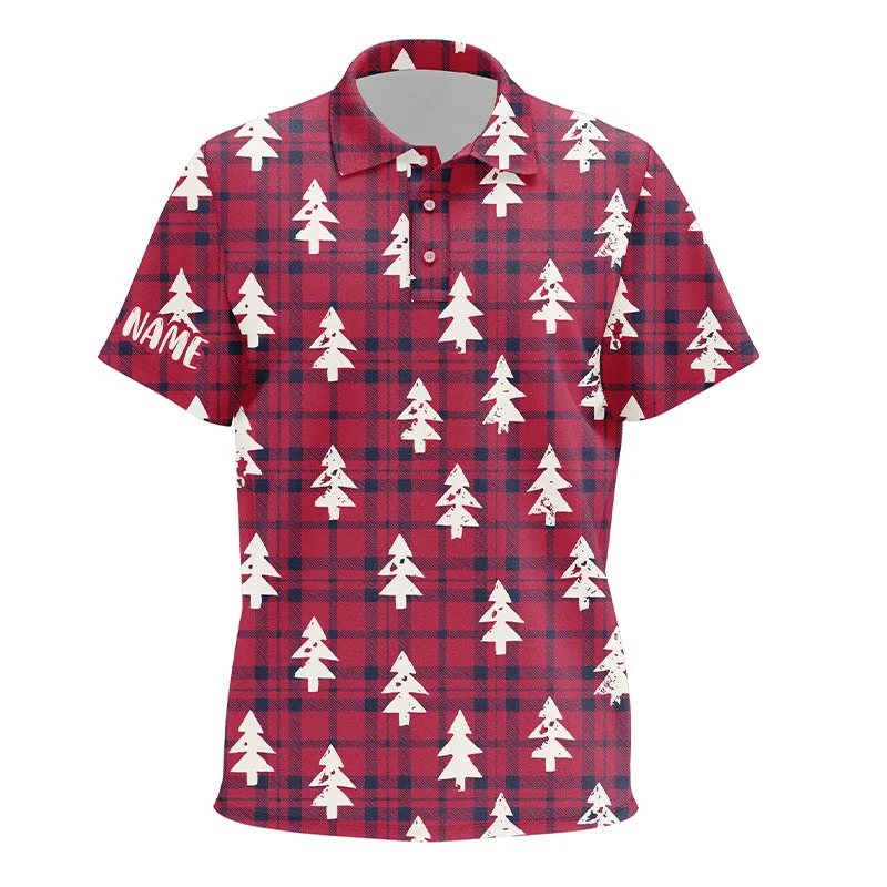 Red Checker Plaid Christmas Tree Unisex Kid Golf Polo Shirt Rustic Vintage Golf Shirts For Kid LDT0584 Red Checker Plaid Christmas Tree Unisex Kid Golf Polo Shirt Rustic Vintage Golf Shirts For Kid LDT0584