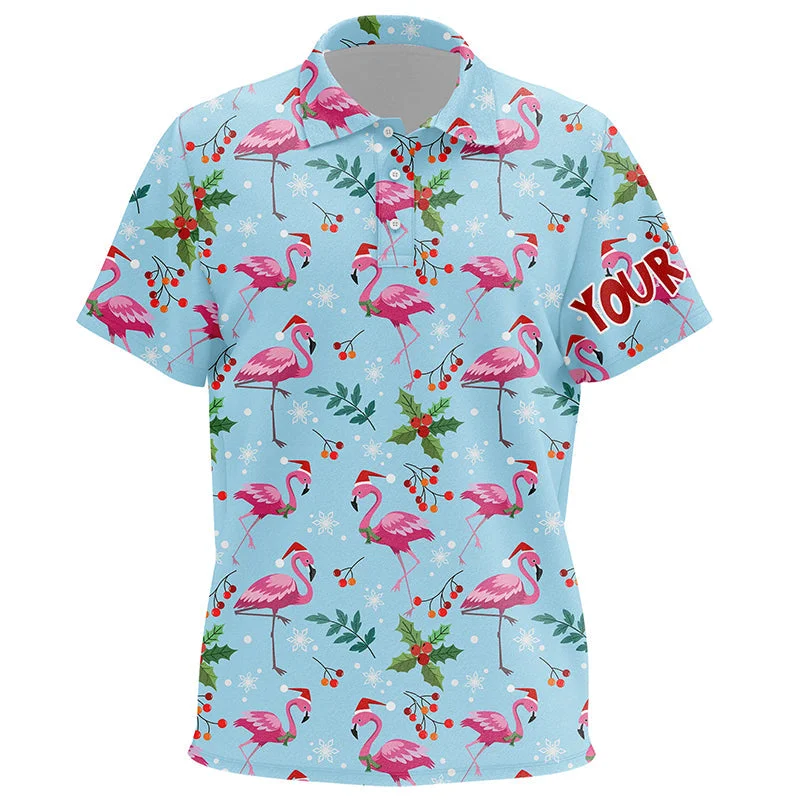 Christmas Flamingo Blue Tropical Kids Golf Polo Shirt Best Xmas Golf Gift Idea For Kid LDT0611 Christmas Flamingo Blue Tropical Kids Golf Polo Shirt Best Xmas Golf Gift Idea For Kid LDT0611
