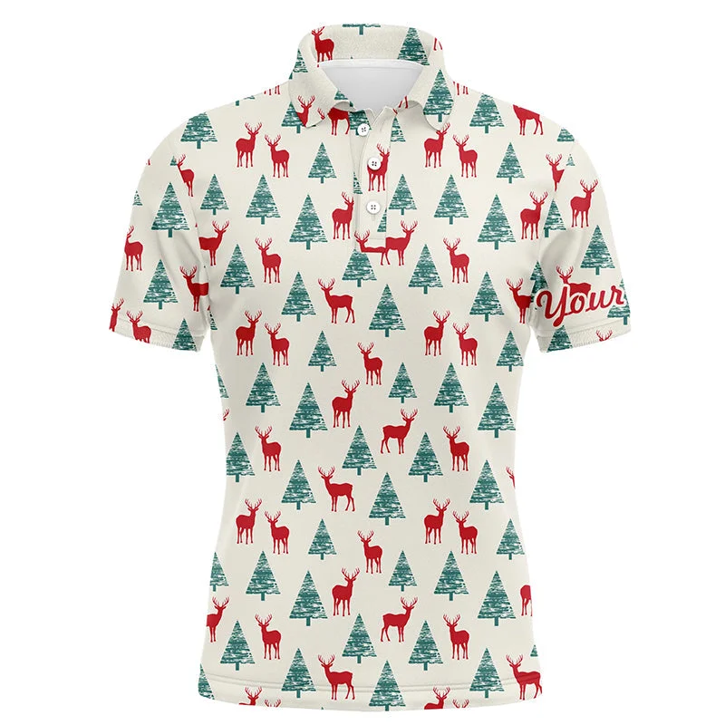 Deer In The Forest Mens Christmas Golf Polo Shirt Custom Golf Shirts For Men Golf Gifts LDT0616 Deer In The Forest Mens Christmas Golf Polo Shirt Custom Golf Shirts For Men Golf Gifts LDT0616