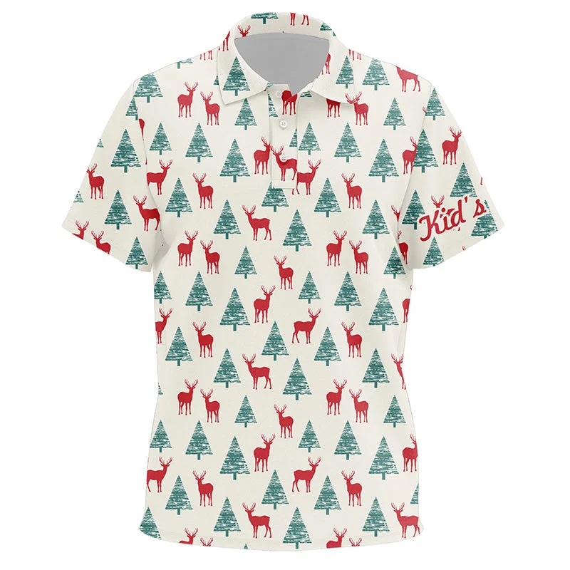 Deer In The Forest Kids Christmas Golf Polo Shirt Custom Golf Shirts For Kid Golf Gifts LDT0616 Deer In The Forest Kids Christmas Golf Polo Shirt Custom Golf Shirts For Kid Golf Gifts LDT0616