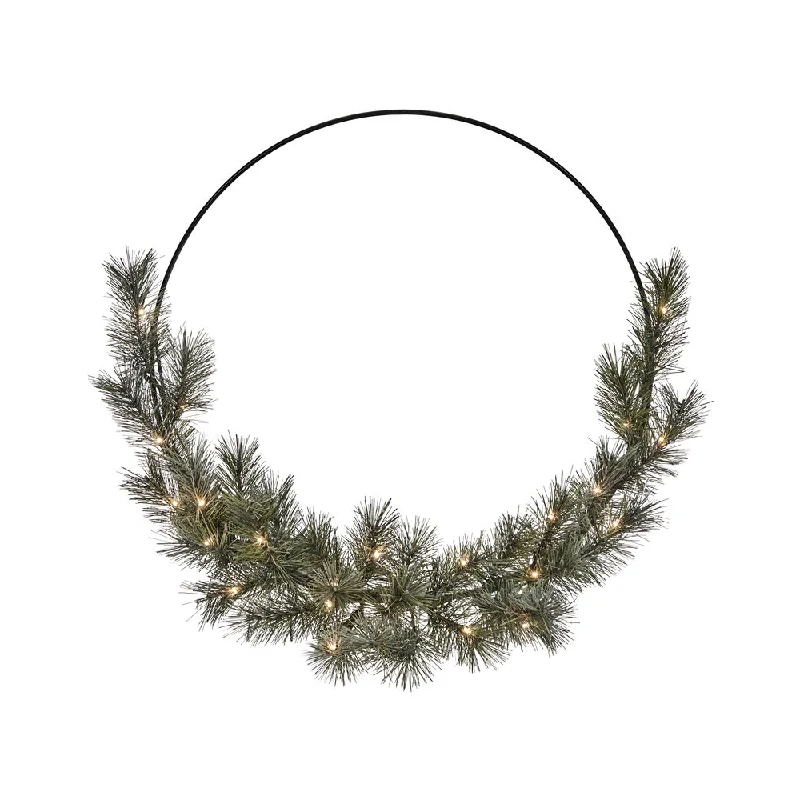 Christmas Festive Night Lights LED Contemporary Wreath 45cm