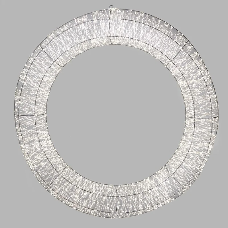 Christmas Cheerful Holiday Atmosphere Led Flat Back Wreaths - Size Choice