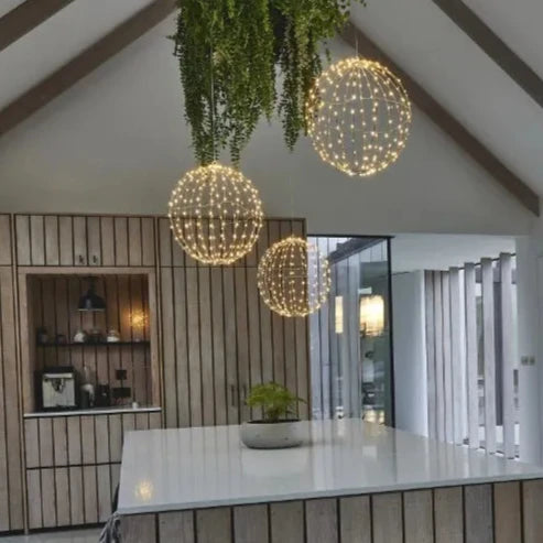 Christmas Cozy Indoor Nights LED Sphere 40cm Silver