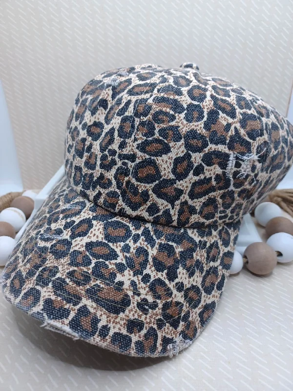 Christmas Cookies PREORDER - Leopard Print Ponytail Hat