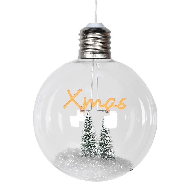 Christmas Winter Night Sky Lit Christmas Xmas Bauble 15cm