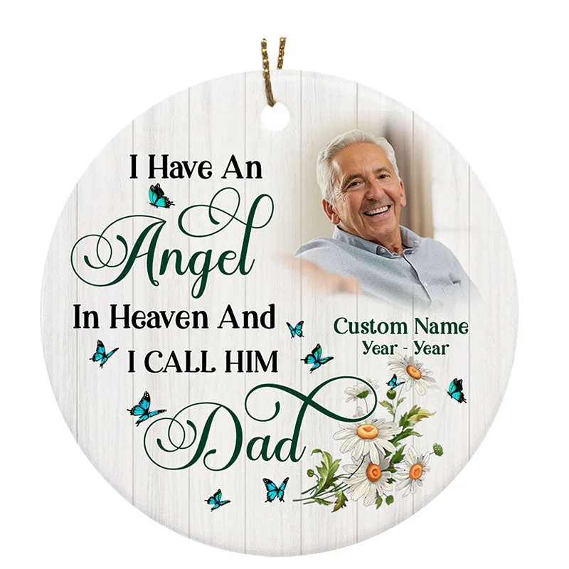 Memorial Christmas Ornament Personalized Angel In Heaven Remembrance Gift For Loss Of Dad In Memory ODT55 Memorial Christmas Ornament Personalized Angel In Heaven Remembrance Gift For Loss Of Dad In Memory ODT55