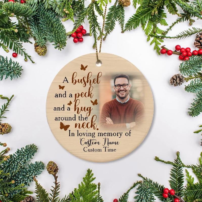 Memorial Circle Ornament - Personalized Ornament Butterfly Memorial Ornament Sympathy Gift for Loss of Father Mother In Loving Memory of Loved One in Heaven - JOR58 Memorial Circle Ornament - Personalized Ornament Butterfly Memorial Ornament Sympathy Gift for Loss of Father Mother In Loving Memory of Loved One in Heaven - JOR58