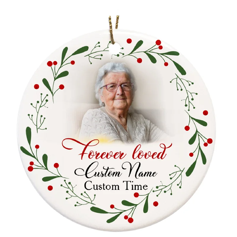 Memorial Ornament, Christmas in Heaven Decor, Memorial Gift for Loss of Loved one, Sympathy gift - VTQ210 Memorial Ornament, Christmas in Heaven Decor, Memorial Gift for Loss of Loved one, Sympathy gift - VTQ210