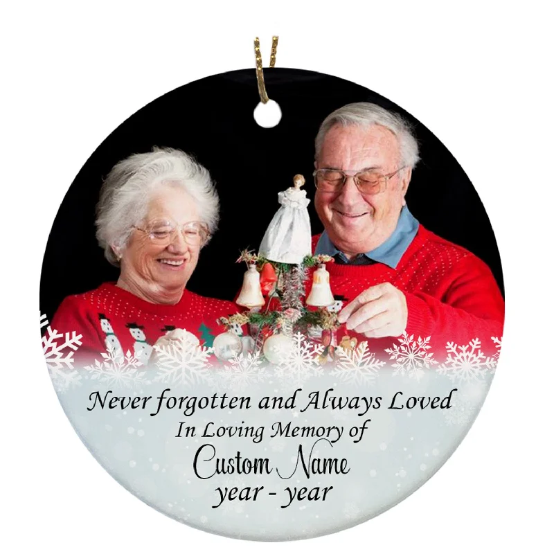Memorial Ornament | Never Forgotten And Always Loved - Custom Ornament Christmas | Sympathy Ornament | Remembrance Ornament | Bereavement Gift for Loss in Christmas | TD41 Memorial Ornament | Never Forgotten And Always Loved - Custom Ornament Christmas | Sympathy Ornament | Remembrance Ornament | Bereavement Gift for Loss in Christmas | TD41