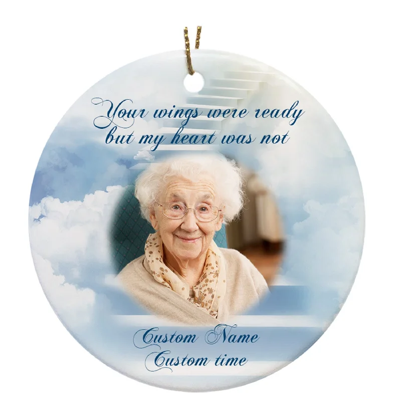 Memorial Ornament | Your Wings Were Ready - Custom Ornament | Sympathy Ornament | Remembrance Ornament for Loss Of Mom, Dad, Son, Daughter, Grandma | Bereavement Gift in Christmas TD53 Memorial Ornament | Your Wings Were Ready - Custom Ornament | Sympathy Ornament | Remembrance Ornament for Loss Of Mom, Dad, Son, Daughter, Grandma | Bereavement Gift in Christmas TD53