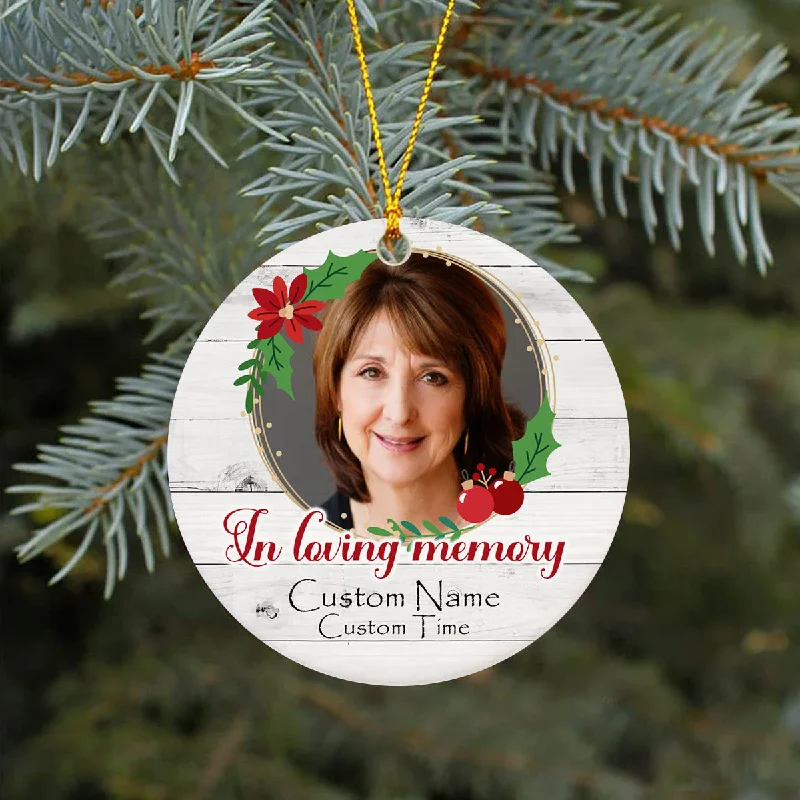 Memorial Personalized Ornament, Christmas in Heaven Bereavement Ornament for Loss of Loved One - OVT03 Memorial Personalized Ornament, Christmas in Heaven Bereavement Ornament for Loss of Loved One - OVT03
