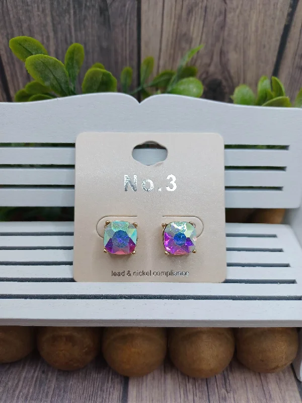 Christmas Pinecones Mermaid Rhinestone Solitaire Earrings