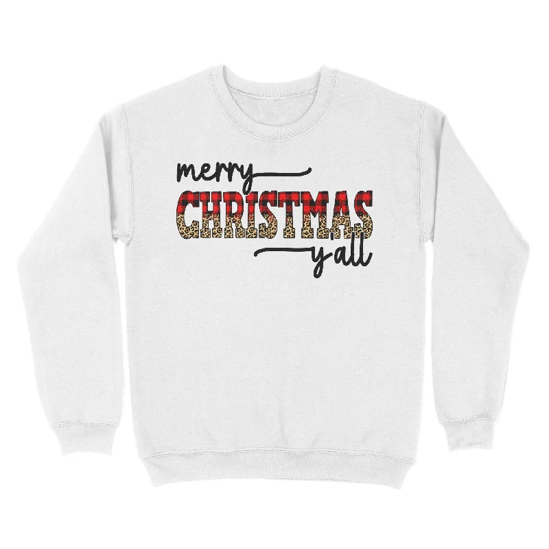 Merry Christmas Y'all Sweatshirt FFS - IPHW1921