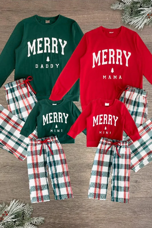 "Merry Mama, Daddy, & Mini" Family Pajamas