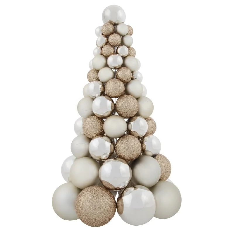 Christmas Holiday Fun Mini Bauble Tree Shaped Christmas Decoration 34cm Tall