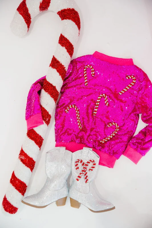 Christmas Jolly Festivities MINI KIDS CANDY CANE SPARKLE JACKET